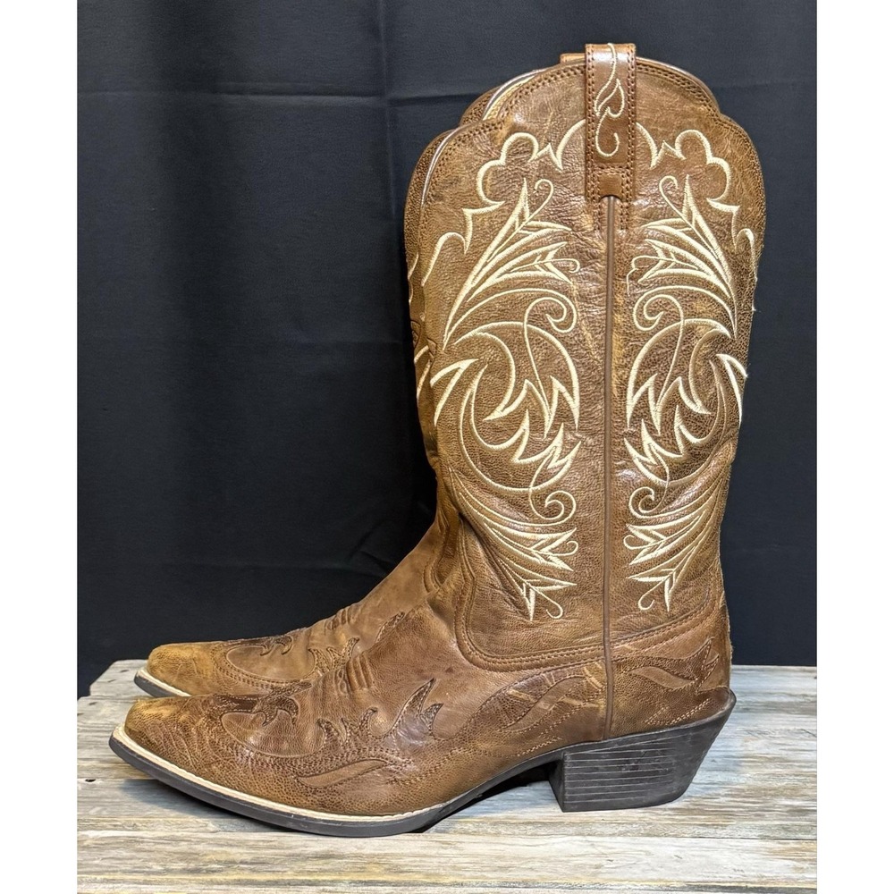 Ariat Womens Brown Leather Western Mid Calf Pointed Toe Boots 10005920 Size 9 - Picture 6 of 13